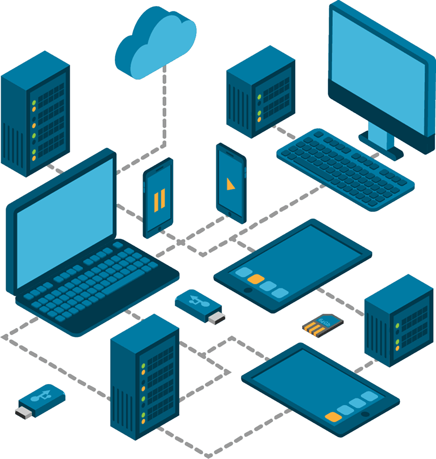 Cloud computing and software engineering solutions illustration